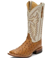 Justin Boots Men's Pascoe 13#double; Full Quill Ostrich Western Boots