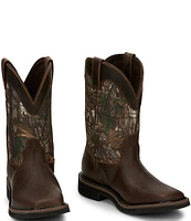 Justin Boots Men's Trekker 11#double; Camo Waterproof Work Boots