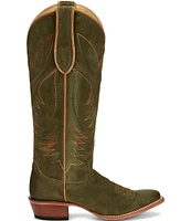 Justin Boots Clara Suede Western Boots