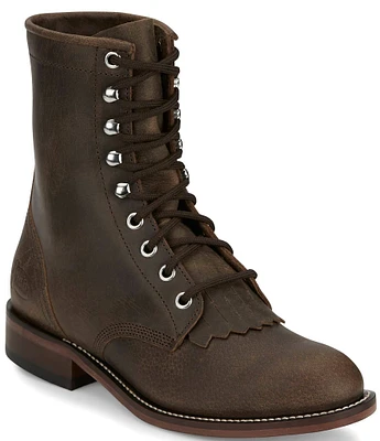 Justin Boots Mckean Leather Lace-Up Booties