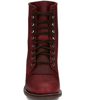 Justin Boots Mckean Leather Lace-Up Booties