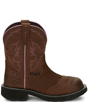 Justin Boots Wanette Leather Steel Toe Western Boots