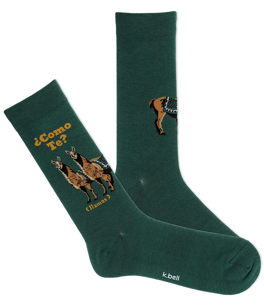 K. Bell Como Te Llamas Crew Dress Socks