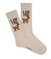 K. Bell I Am The Goat Crew Socks