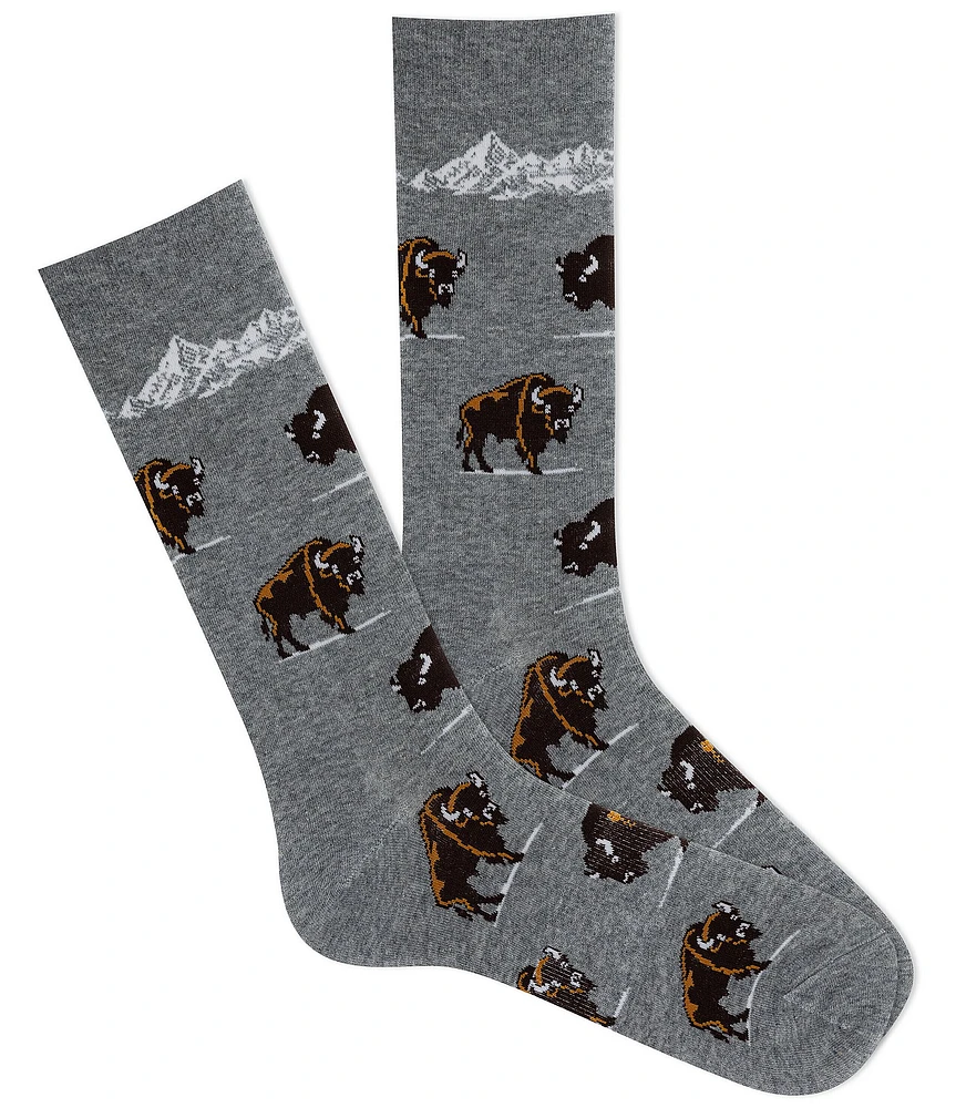 K. Bell Winter Bison Crew Dress Socks