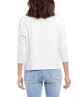 Karen Kane Boat Neck 3/4 Sleeve Organic Cotton Top