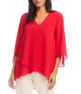 Karen Kane Bracelet Sleeve Asymmetric Top
