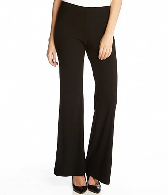 Karen Kane Crepe Wide Leg Mid Rise Elastic Waist Pull-On Pants