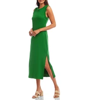 Karen Kane Crew Neck Sleeveless Ribbed Column Dress