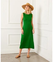 Karen Kane Crew Neck Sleeveless Ribbed Column Dress
