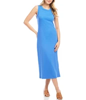 Karen Kane Crew Neck Sleeveless Ribbed Column Dress