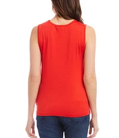 Karen Kane Crew Neck Sleeveless Side Drape Top