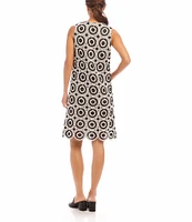 Karen Kane Crochet V-Neck Sleeveless Shift Dress