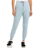 Karen Kane Drawstring Ribbed Mid Rise Banded Cuff Sweatpants