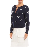 Karen Kane Embellished Flower Cardigan