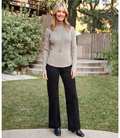 Karen Kane Faux Suede Wide Leg Pull-On Pants