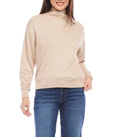 Karen Kane Faux Wrap Turtleneck Long Sleeve Sweater