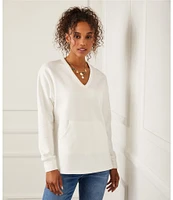 Karen Kane Fleece V-Neck Long Sleeve Pullover