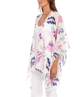 Karen Kane Floral 3/4 Sleeve Open Front Kimono