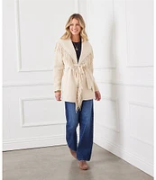 Karen Kane Fringe Collared Long Sleeve Jacket