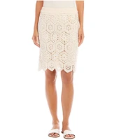 Karen Kane Hexagon Squares Crochet Skirt