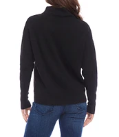 Karen Kane Mock Neckline Long Sleeve Sweater