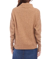 Karen Kane Mock Neckline Long Sleeve Sweater