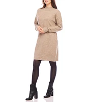 Karen Kane Mock Neckline Long Sleeve Sweater Dress