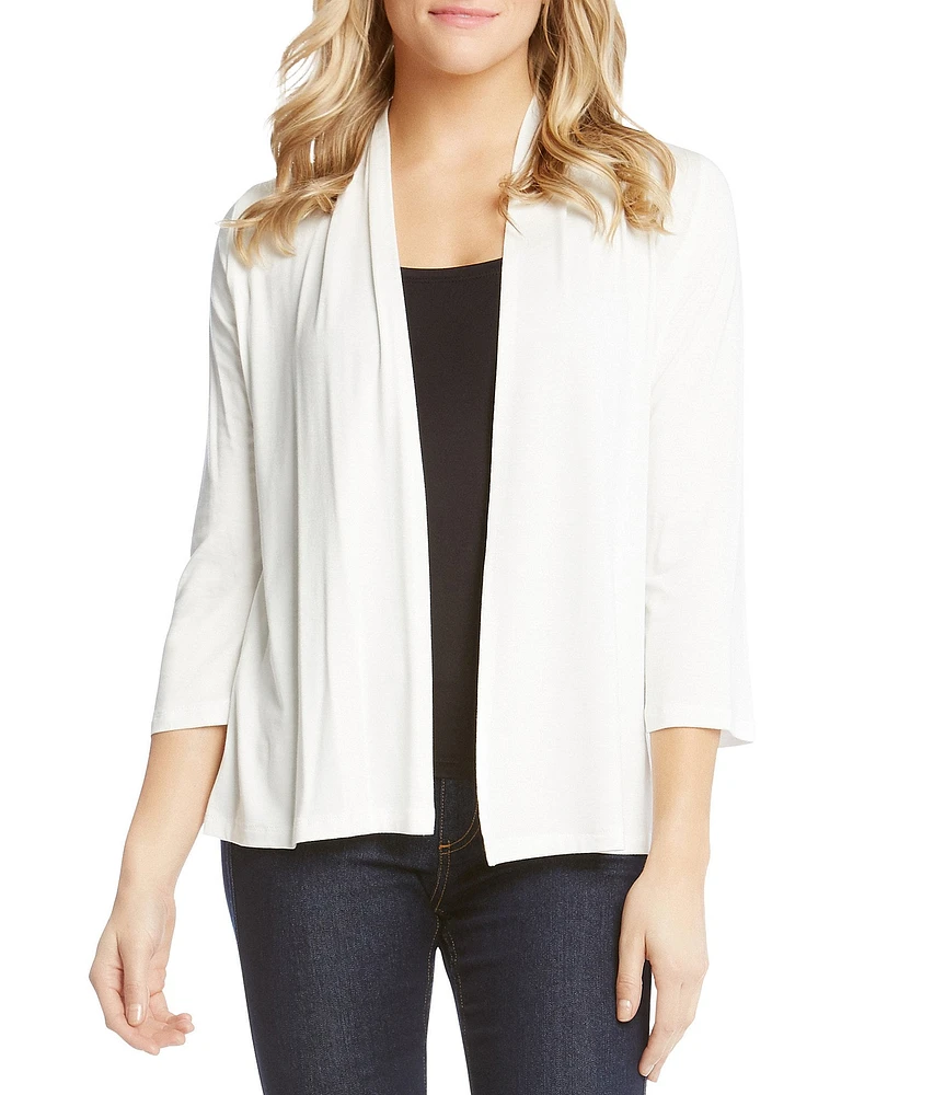 Karen Kane Molly Open Front 3/4 Sleeve Jersey Knit Cardigan