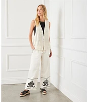 Karen Kane Open Knit Sweater Vest
