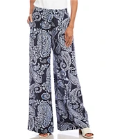 Karen Kane Paisley High Rise Wide Leg Pants