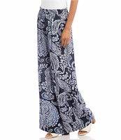Karen Kane Paisley High Rise Wide Leg Pants