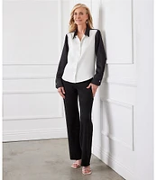 Karen Kane Petite Size Luna Stretch Wide-leg Pants