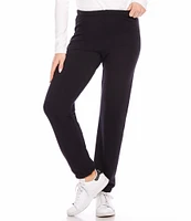 Karen Kane Petite Size Stretch Fleece High-Rise Straight Leg Sweat Pants