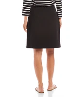 Karen Kane Petite Size Twill High Waist A-Line Cargo Skirt