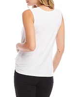 Karen Kane Pick-Up Crew Neck Sleeveless Stretch Jersey Top