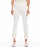 Karen Kane Pintuck Knit Cropped Pull-On Straight Leg Pants