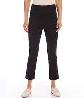 Karen Kane Pintuck Knit Cropped Pull-On Straight Leg Pants