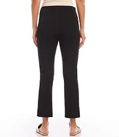 Karen Kane Pintuck Knit Cropped Pull-On Straight Leg Pants