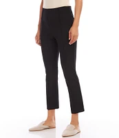 Karen Kane Pintuck Knit Cropped Pull-On Straight Leg Pants