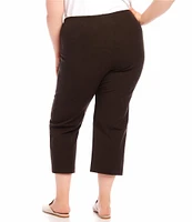 Karen Kane Plus Size Cropped Pintuck Pull-On Pants