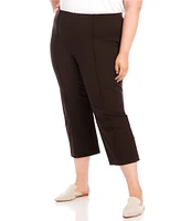 Karen Kane Plus Size Cropped Pintuck Pull-On Pants