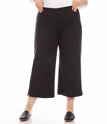 Karen Kane Plus Size Cropped Wide Leg Pants