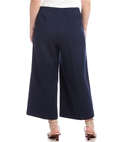 Karen Kane Plus Size High-Rise Cropped Wide-Leg Pull-On Pants