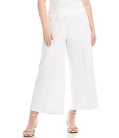 Karen Kane Plus Size High-Rise Cropped Wide-Leg Pull-On Pants