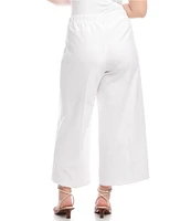 Karen Kane Plus Size High-Rise Cropped Wide-Leg Pull-On Pants