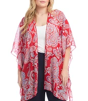 Karen Kane Plus Size Printed Open-Front Jacket