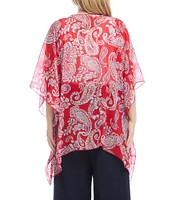 Karen Kane Plus Size Printed Open-Front Jacket
