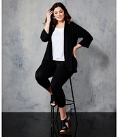 Karen Kane Plus Size Pull-On Knit Ankle Leggings