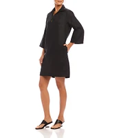 Karen Kane Point Collar Wide Cuffed Sleeve Shift Dress